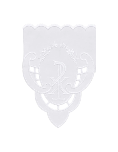 Mantel de Altar con Puntilla Crismón Blanco | Karelia