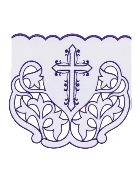 Mantel de Altar con Puntilla Cruz Morada | Karelia