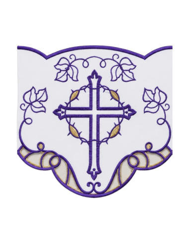 Mantel de Altar Cruz y Corona de Espinas Morada | Karelia