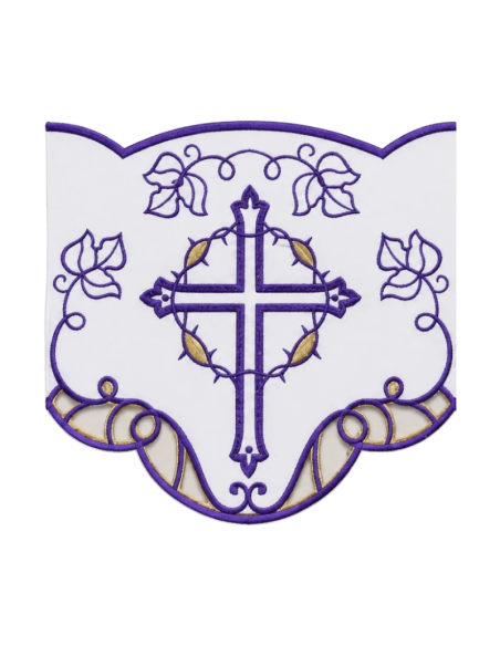 Mantel de Altar Cruz y Corona de Espinas Morada | Karelia