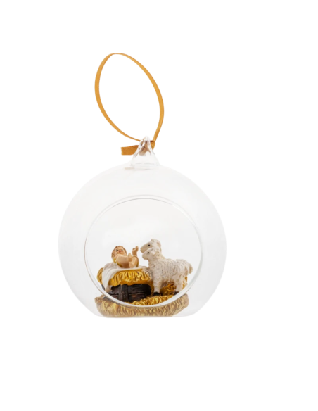 Adorno para Árbol de Navidad - Bola de Cristal con Niño Jesús