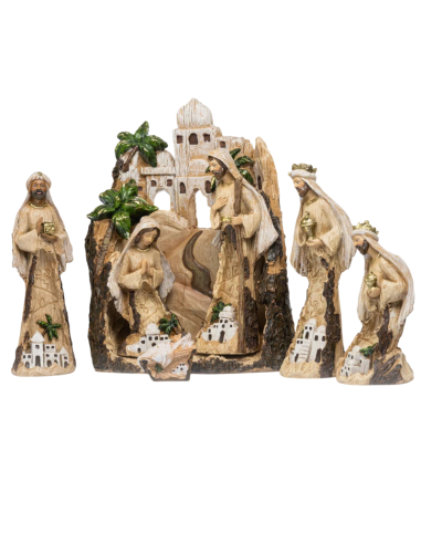 Large Complete Modern Nativity Set