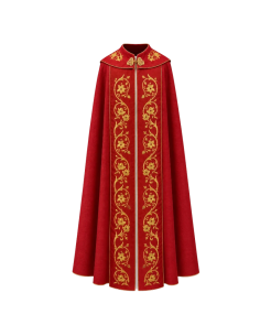 Embroidered Red Cope with Crystals