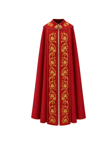 Embroidered Red Cope with Crystals