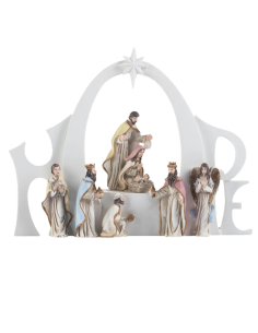 Nacimiento Completo con Luces LED - Colección Blanca