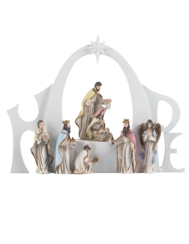 Nacimiento Completo con Luces LED - Colección Blanca