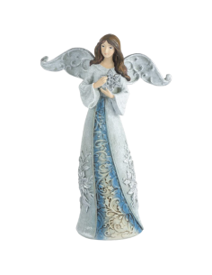 Celestial angel with elegant silver wings