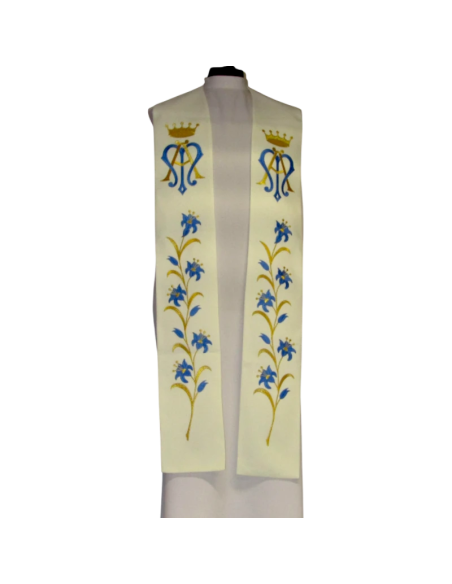 Estola Bordada Santa Mater