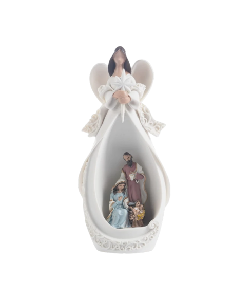 Ángel protector ilumina la Sagrada Familia