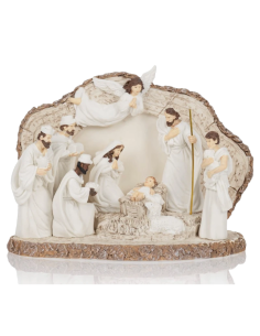 White Nativity with Heavenly Light
