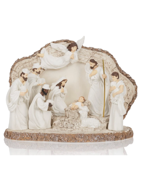 White Nativity with Heavenly Light
