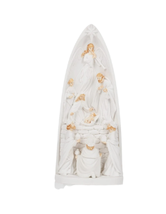 White Nativity with Heavenly Light