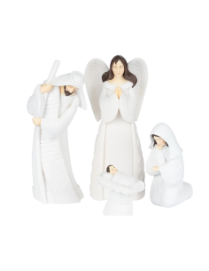 7-Piece White Nativity Scene 2