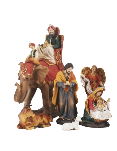 Escena navideña tradicional llena de encanto