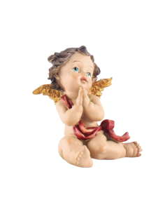 Ángel decorativo con delicados detalles rojos