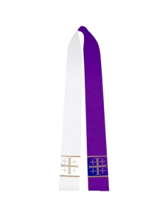 Bi-Color Cross Stole