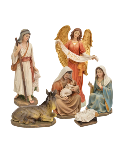 Conjunto navideño con figuras y animales