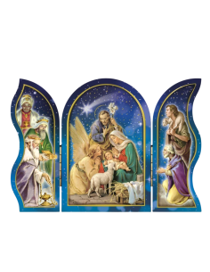 Adorno navideño de madera con alas