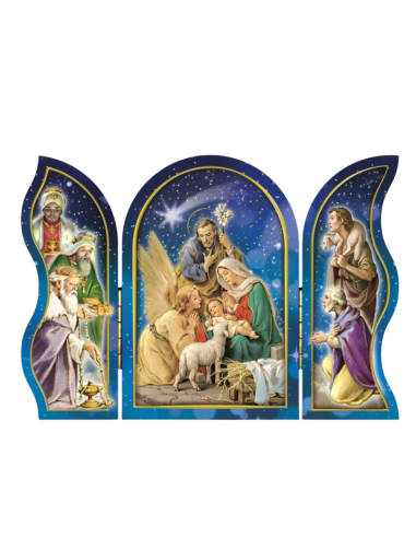 Adorno navideño de madera con alas