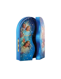 Adorno navideño de madera con alas 2