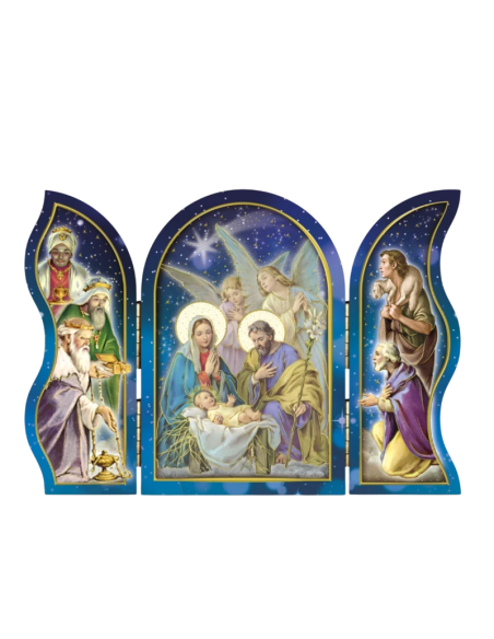 Blue Christmas plaque with delicate wings