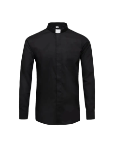 Camisa Negra Sacerdotal – Confección a Medida