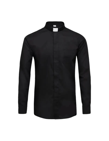 Camisa Negra Sacerdotal – Confección a Medida