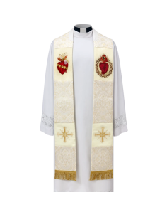Estola Corazón de Jesús y Corazón de María
