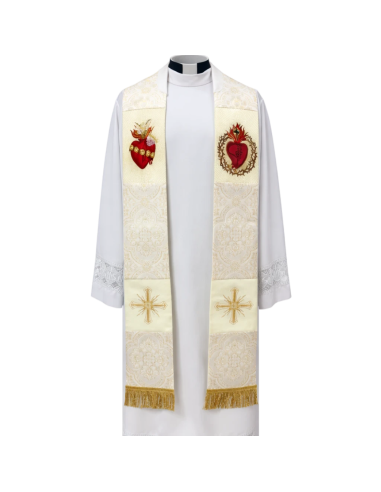 Estola Corazón de Jesús y Corazón de María