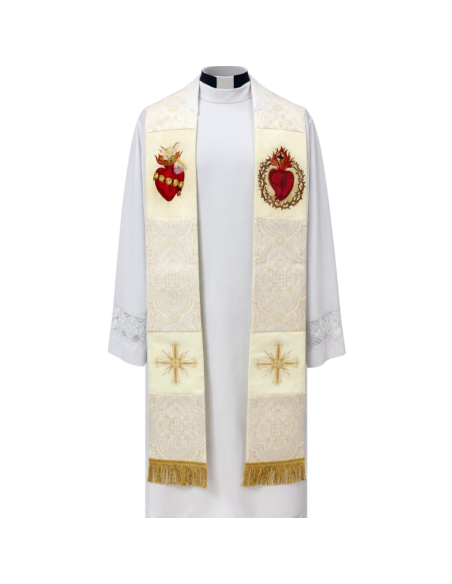 Estola Corazón de Jesús y Corazón de María