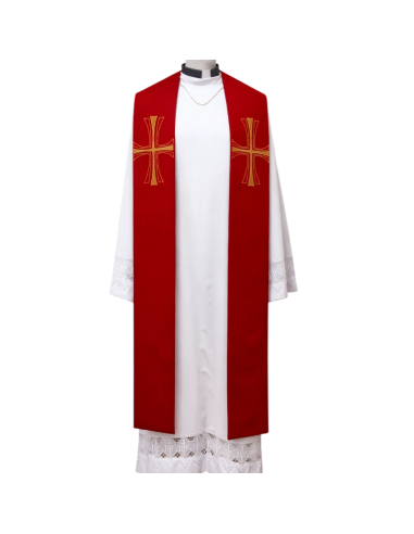 Estola Cruz Dorada Bordada