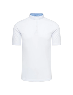 Polo sacerdotal Blanco Manga corta