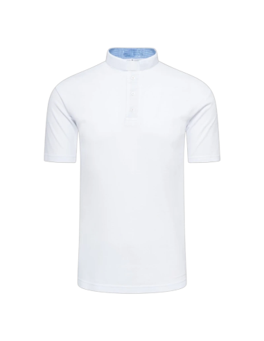 Polo sacerdotal Blanco Manga corta