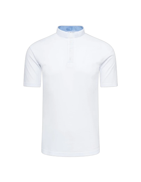 Polo sacerdotal Blanco Manga corta