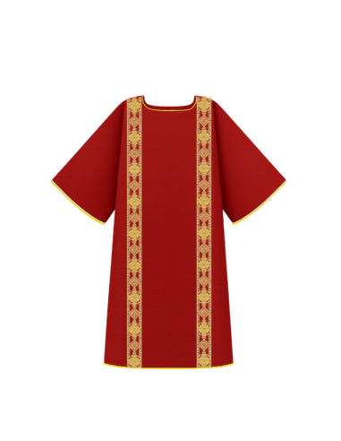 Dalmática roja con galón