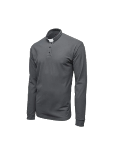 Polo Sacerdotal con Clergyman Gris