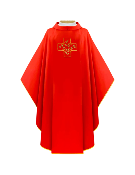 Casulla Bordada Cruz de Olivo