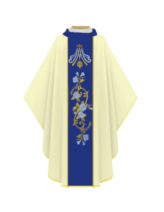 Casulla Mariana Asunción Azul marino