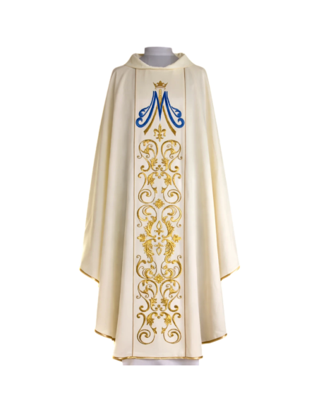 Casulla Mariana Mater Amabilis Blanca