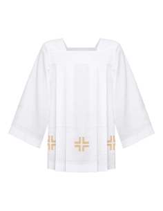 Roquete Bordado Cruz Dorada