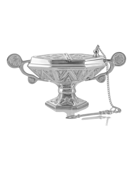 Incense Boat with Chain and Spoon