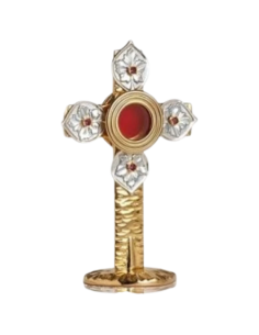 Relicario cruz flor