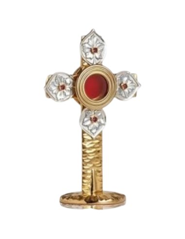 Relicario cruz flor