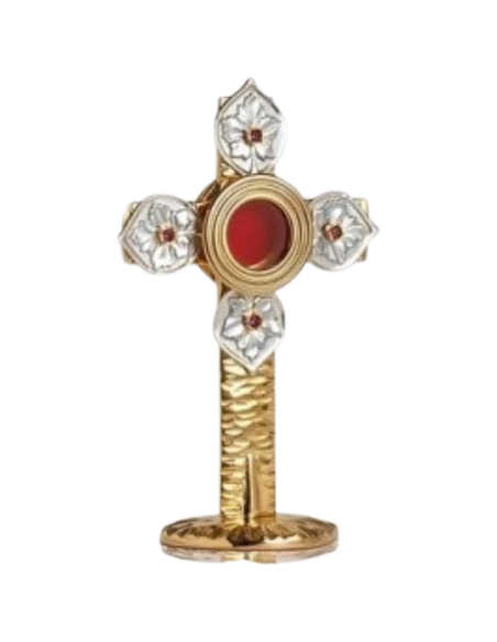 Relicario cruz flor