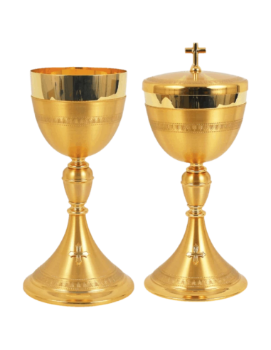 Juego Cáliz y Copón Santa Silvia