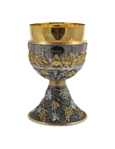 Last Supper Chalice and Ciborium Set 2