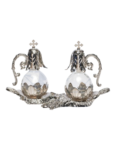 Juego de Vinajeras Stromboli Plateadas