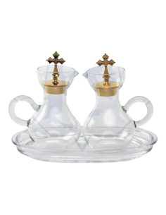 Economical Transparent Cruets with Cross