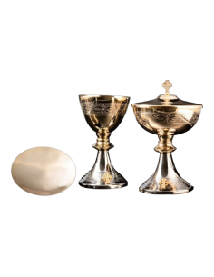 Juego Cáliz y Copón Sacra Crux