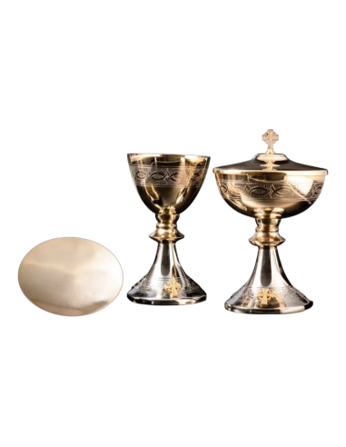 Juego Cáliz y Copón Sacra Crux